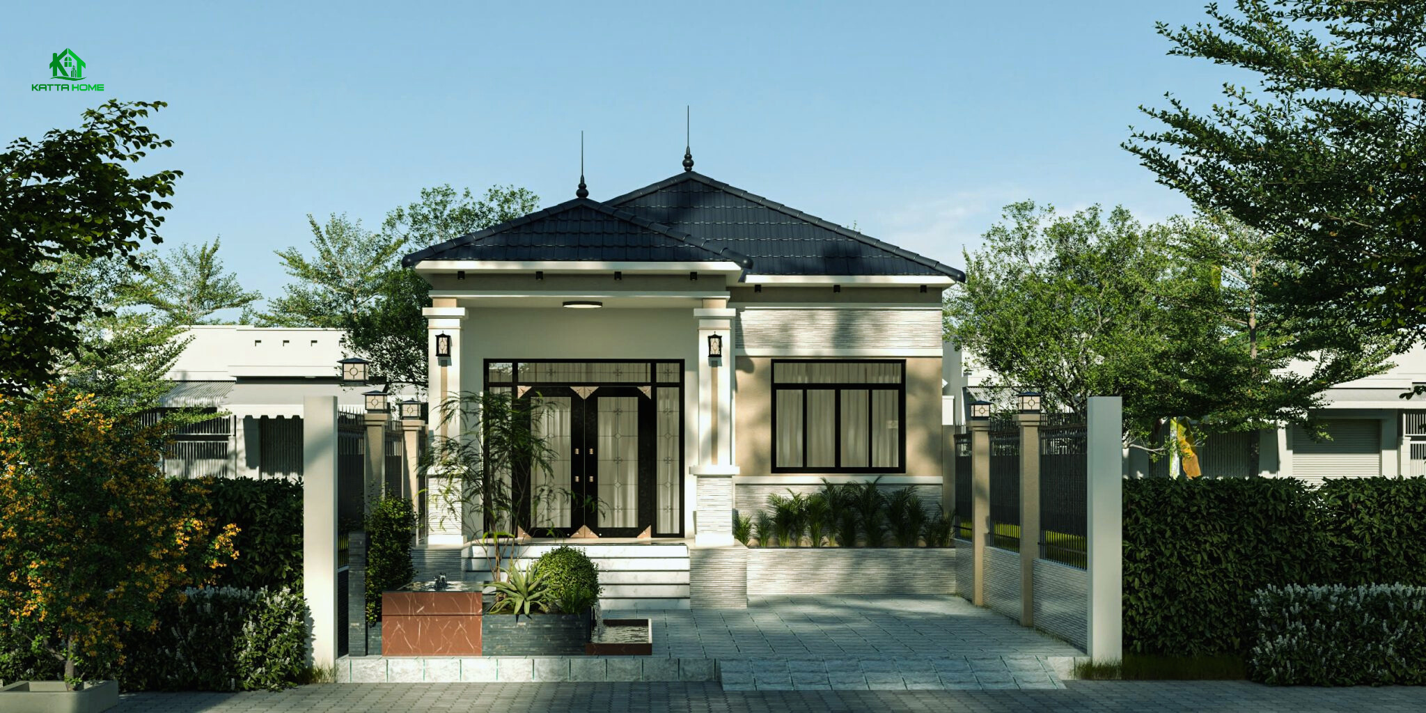 Mẫu nhà mái nhật cấp 4 đơn giản Nhà mái nhật cấp 4