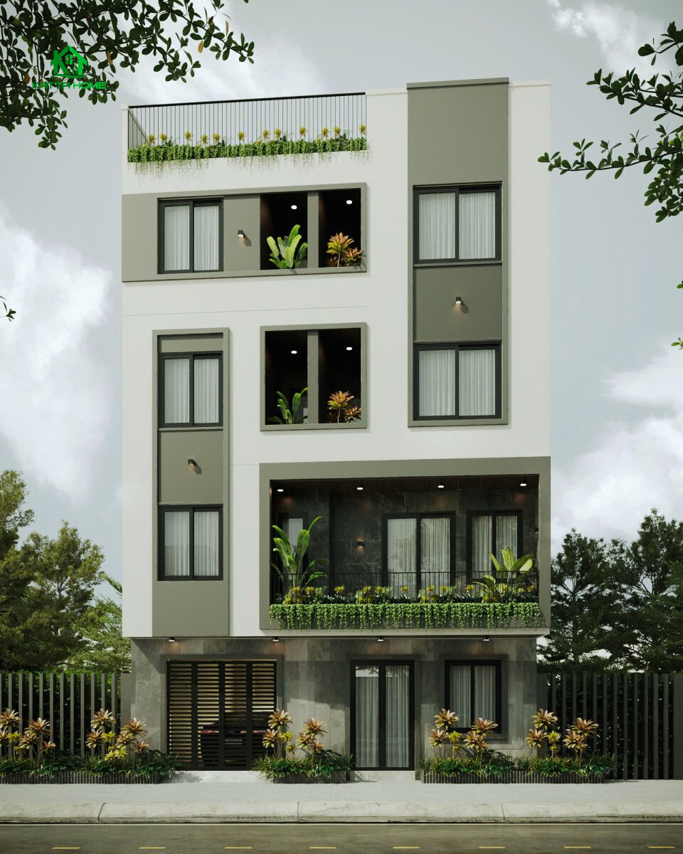 Nhà phố 4 tầng mặt tiền 10m