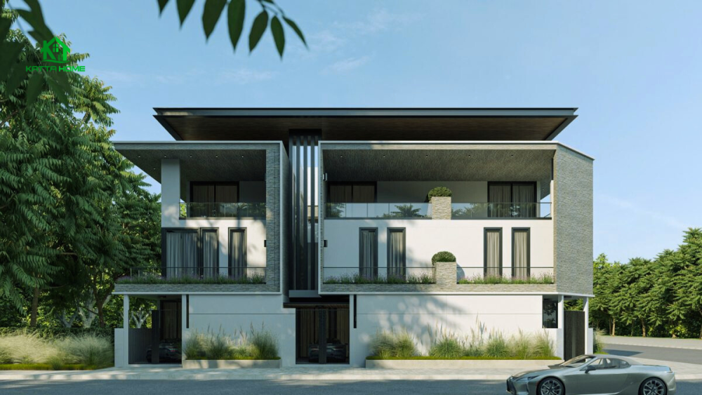 biệt thự 3 tầng hiện đại mái bằng đẳng cấp