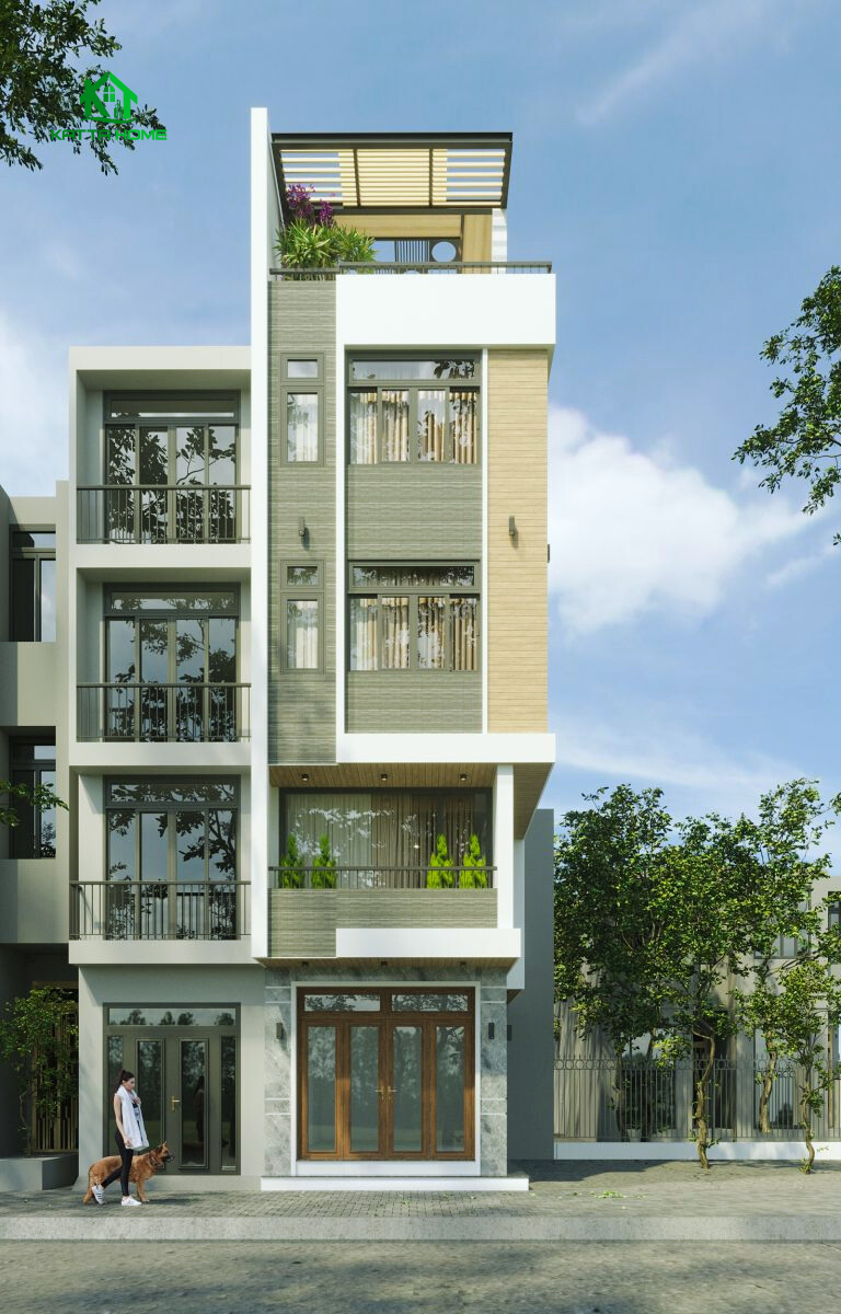 nhà phố 4 tầng 1 tum