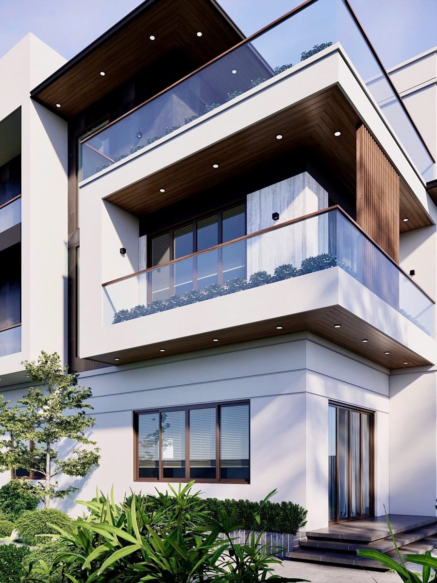 Mẫu biệt thự hiện đại 3 tầng gam trung tính như trắng Mẫu biệt thự hiện đại 3 tầng gam trung tính như trắng - Ảnh 5
