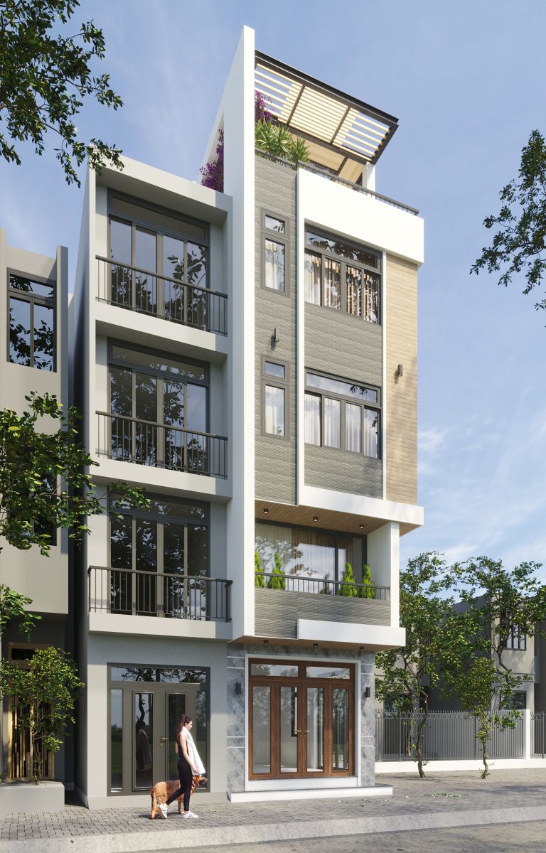 Mẫu nhà phố 4 tầng 1 tum hiện đại Mẫu nhà phố 4 tầng 1 tum hiện đại - Ảnh 4