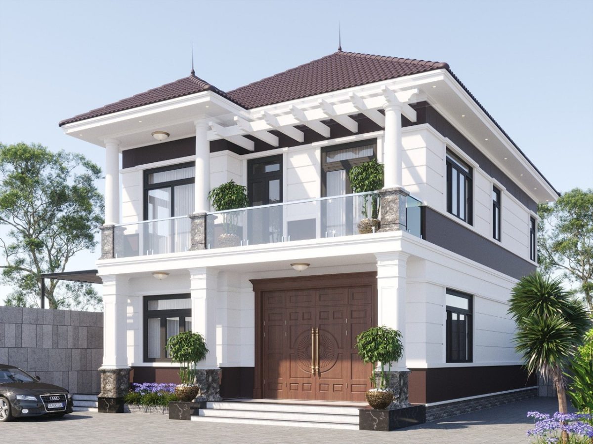 Mẫu nhà 2 tầng mái nhật ngói đỏ Mẫu nhà 2 tầng mái nhật ngói đỏ - Ảnh 4