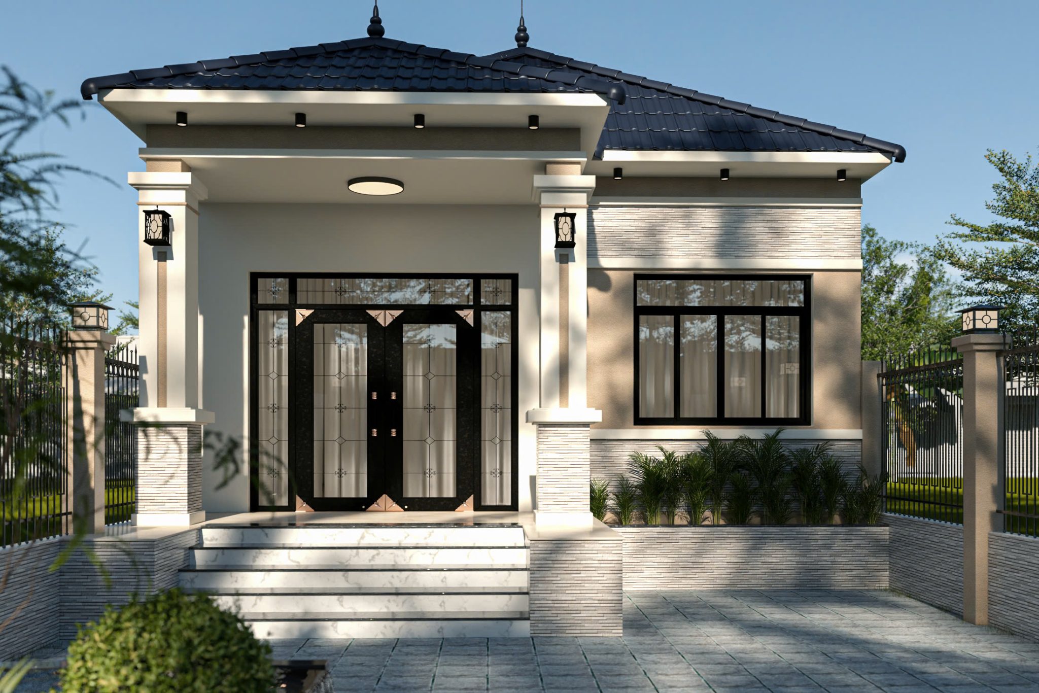 Mẫu nhà mái nhật cấp 4 đơn giản Mẫu nhà mái nhật cấp 4 đơn giản - Ảnh 4