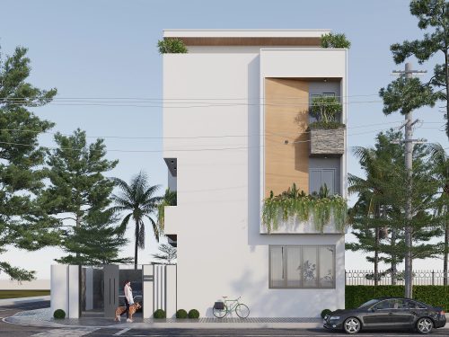 Mẫu biệt thự 4 tầng hiện đại đơn giản Mẫu biệt thự 4 tầng hiện đại đơn giản - Ảnh 4