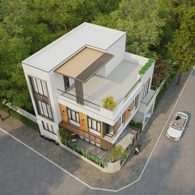 Mẫu biệt thự 3 tầng màu cam nhẹ nhàng Mẫu biệt thự 3 tầng màu cam nhẹ nhàng - Ảnh 5