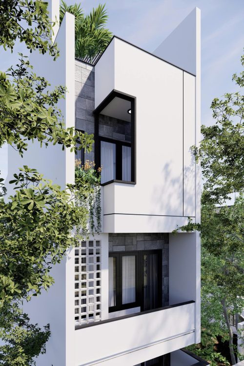 Mẫu nhà phố 3 tầng hiện đại hình khối Mẫu nhà phố 3 tầng hiện đại hình khối - Ảnh 6