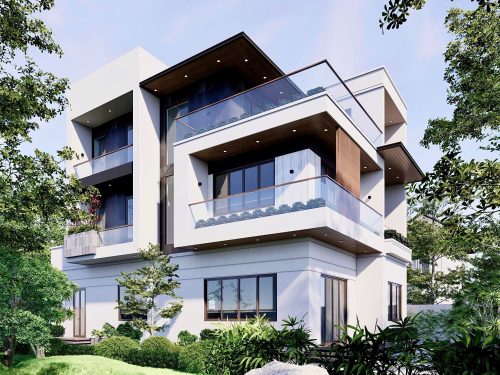 Mẫu biệt thự hiện đại 3 tầng gam trung tính như trắng Mẫu biệt thự hiện đại 3 tầng gam trung tính như trắng - Ảnh 8