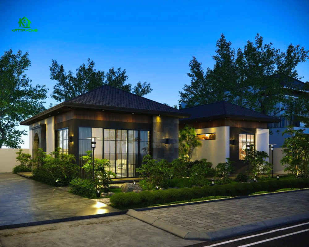 Nhà vườn cấp 4 mái nhật