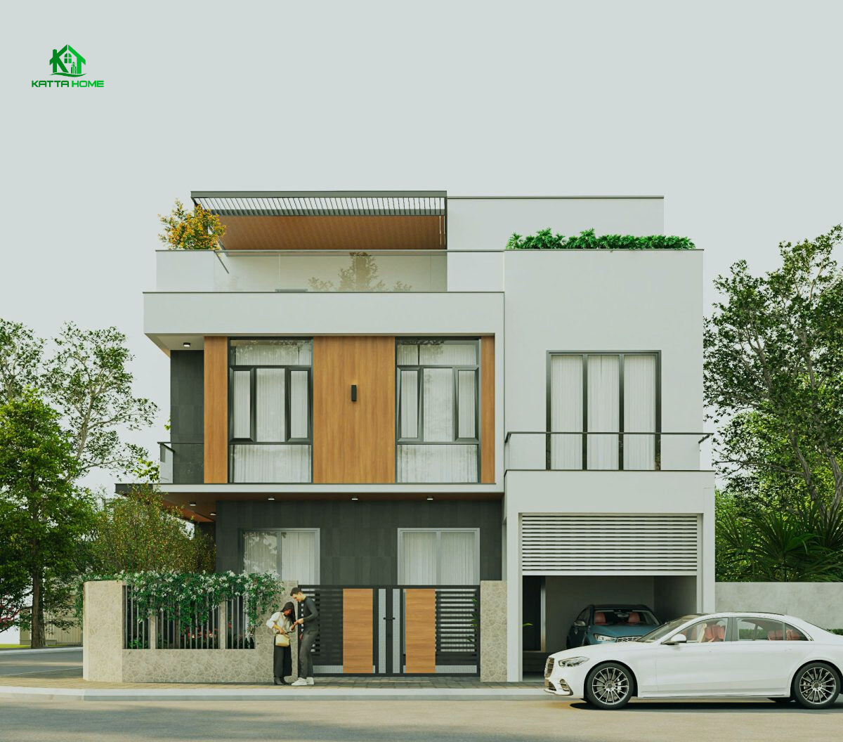 Mẫu biệt thự 3 tầng màu cam nhẹ nhàng biệt thự 3 tầng màu cam nhẹ nhàng