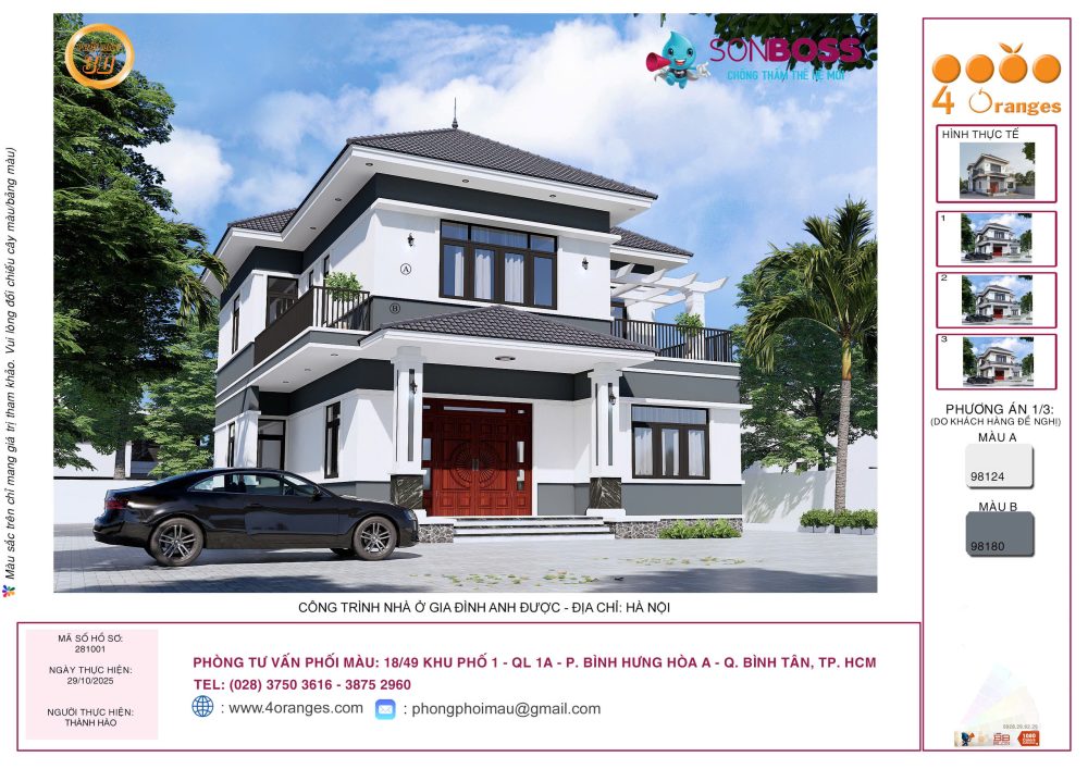 Biệt thự 2 tầng mái nhật - Thanh lich, sang trọng từ mọi góc nhìn