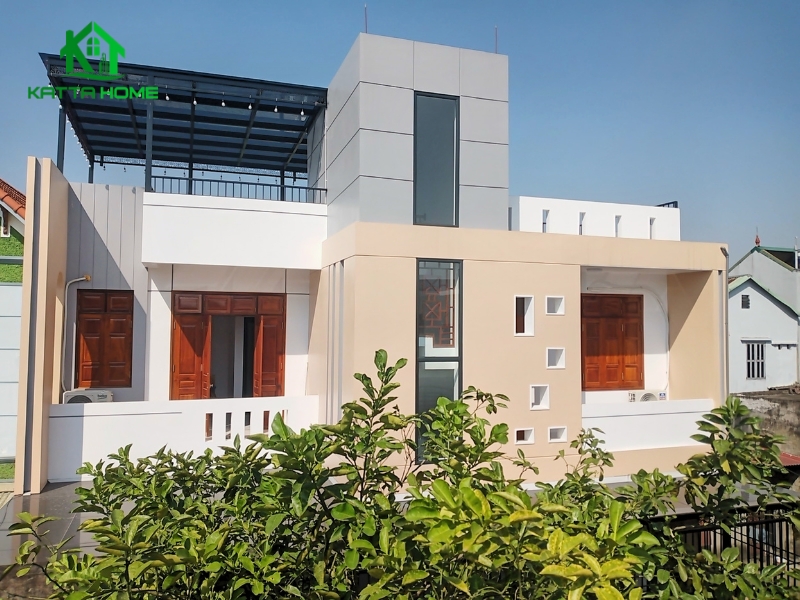 xây nhà mái bằng 50m2 tại Ứng Hòa