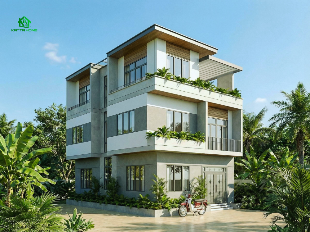 Biệt thự hiện đại 3 tầng