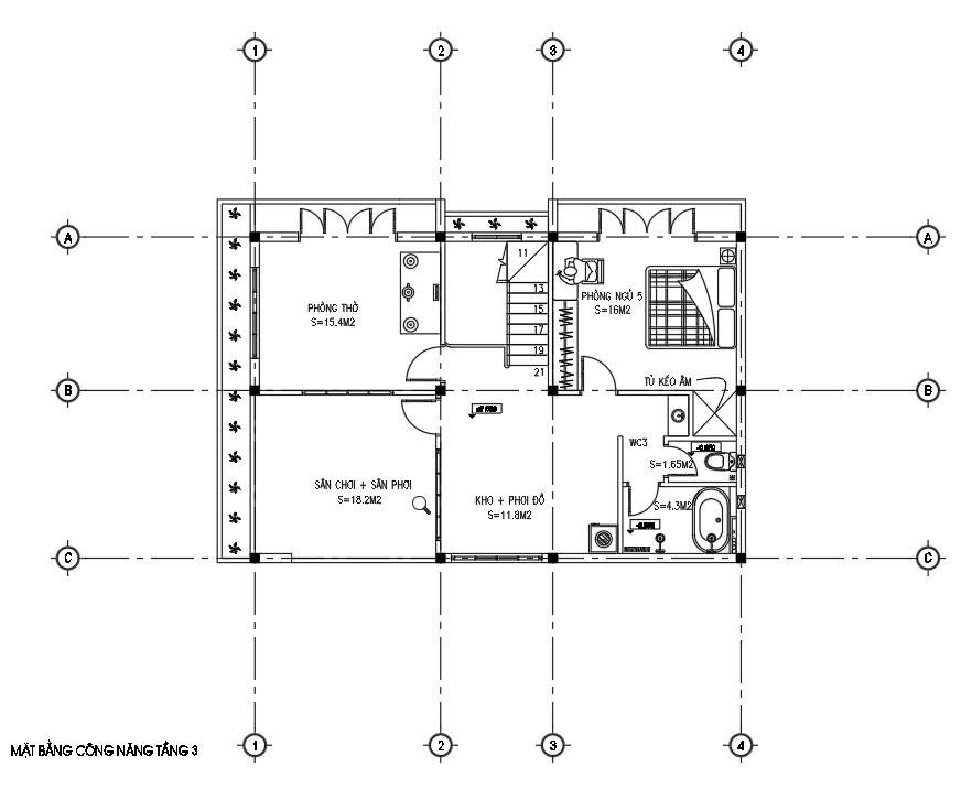 Biệt thử hiện đại 3 tầng